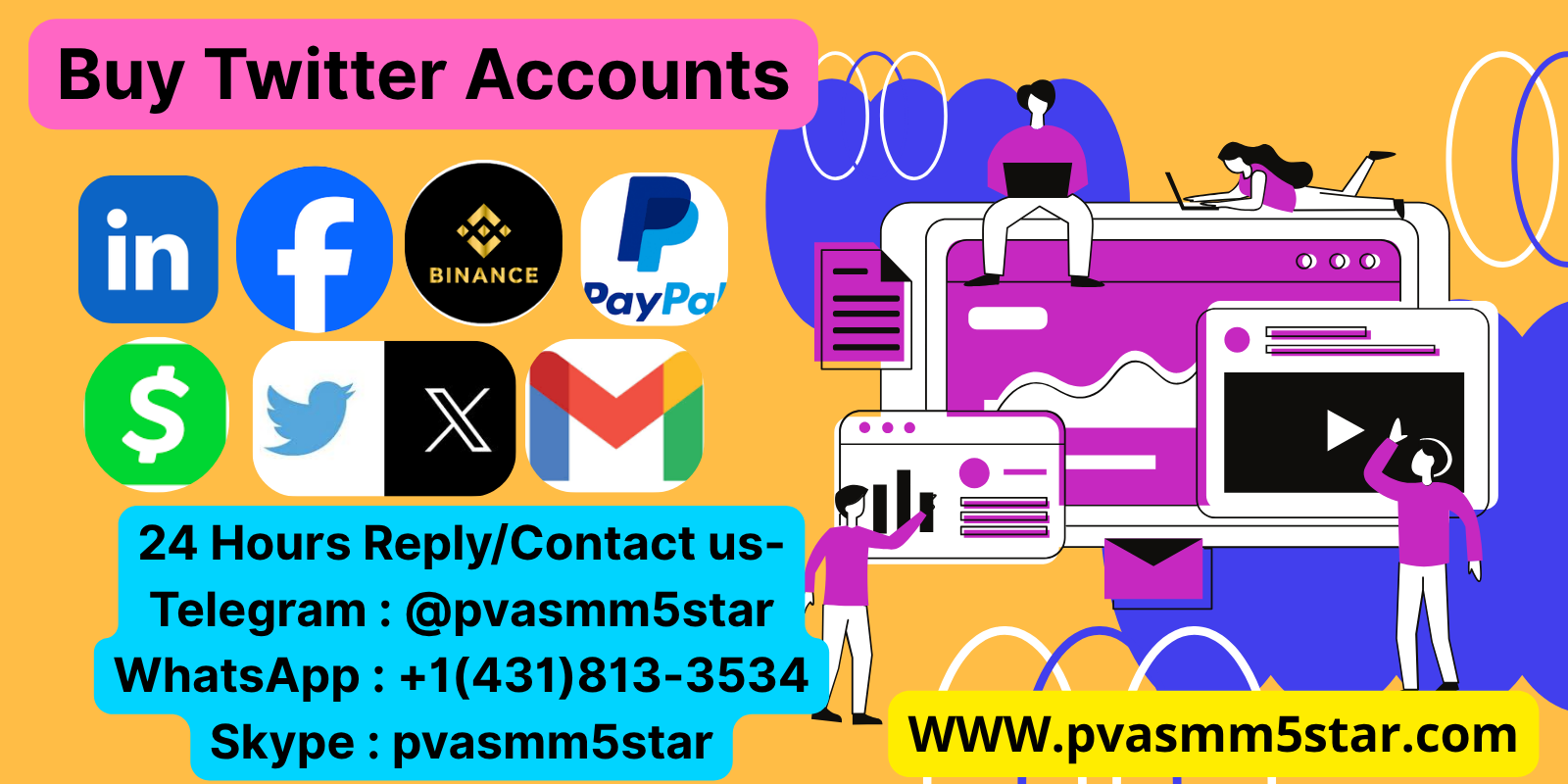 Cover image for Twitter Accounts for Sale & Buy Twitter Account