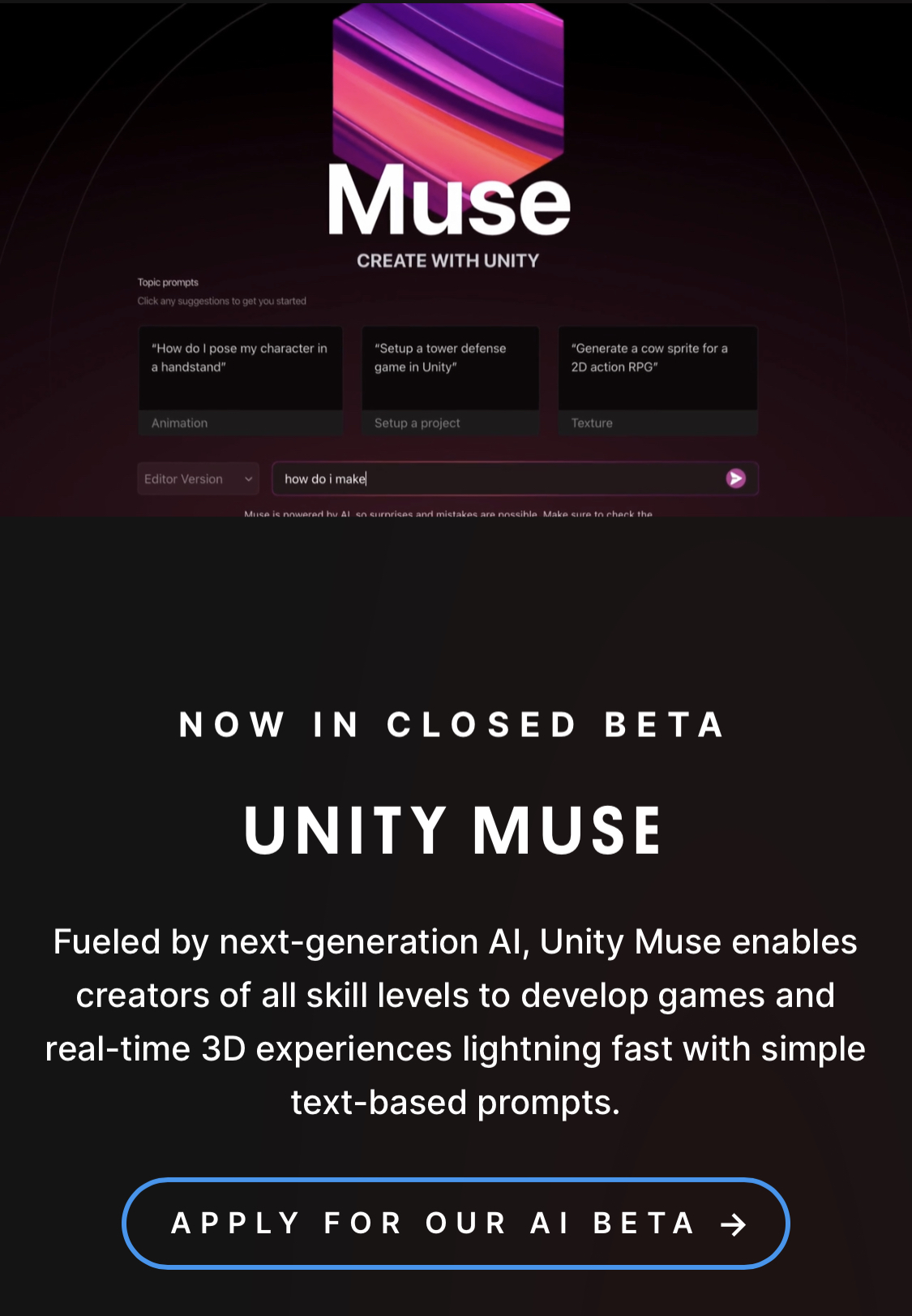 Cover image for Unity AI Beta is open!