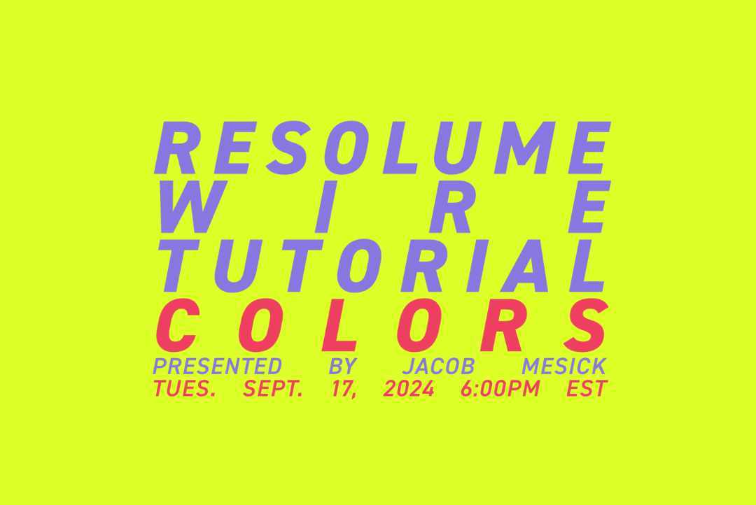 Cover image for Free Resolume Wire Class.