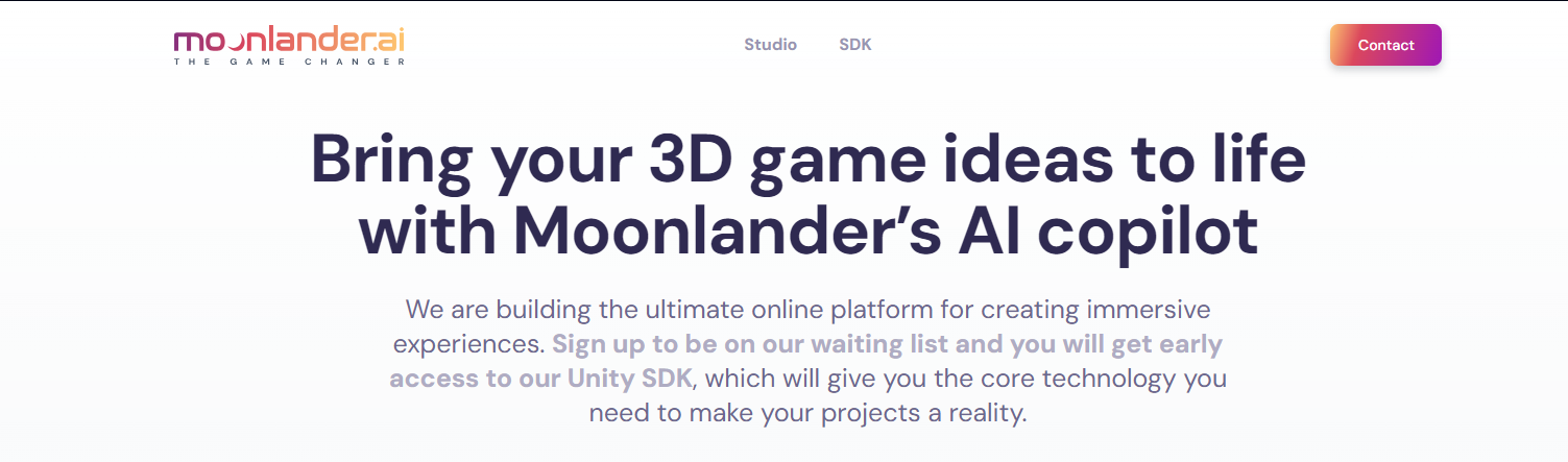 Cover image for Moonlander.ai : The game changer