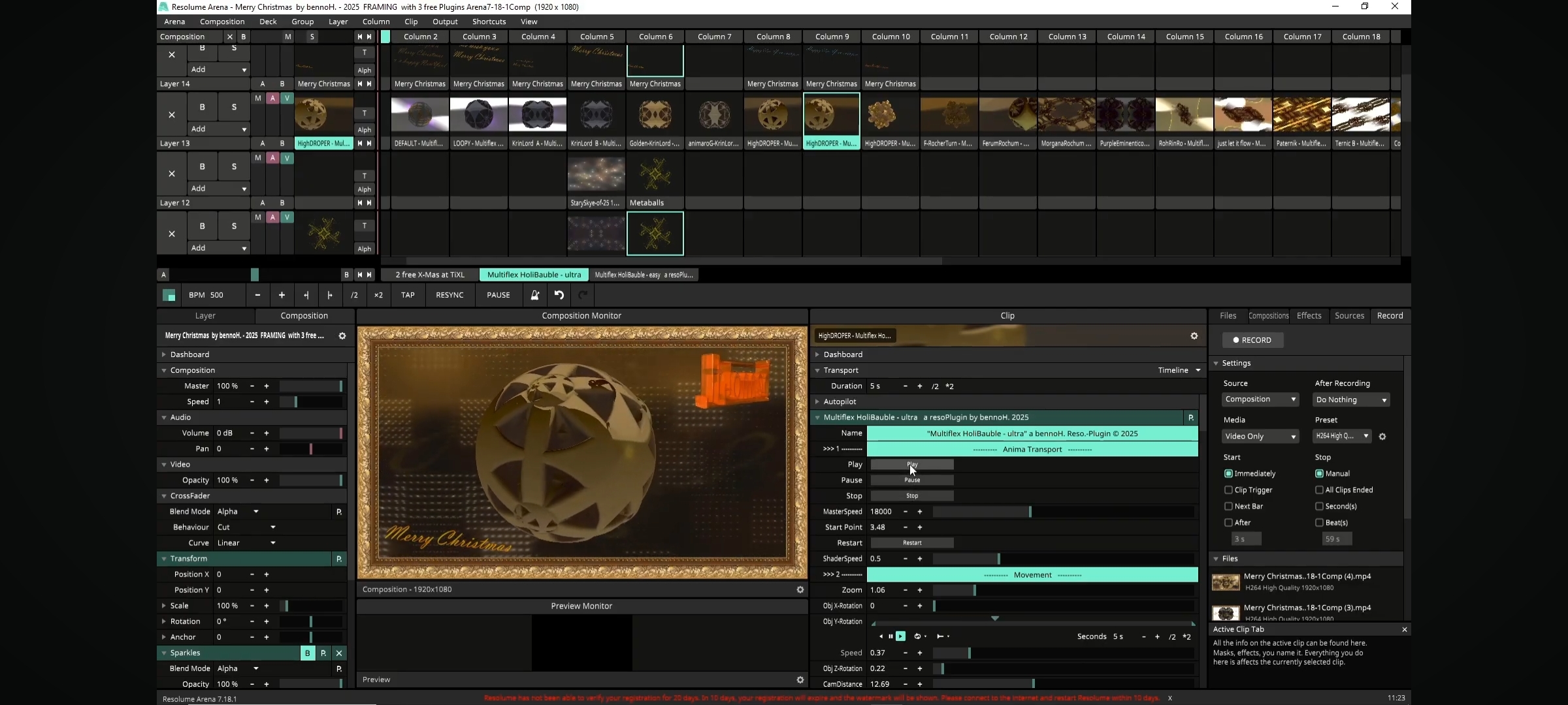 Cover image for Santa is coming with a Christmas present plugin "Multiflex HoliBauble"