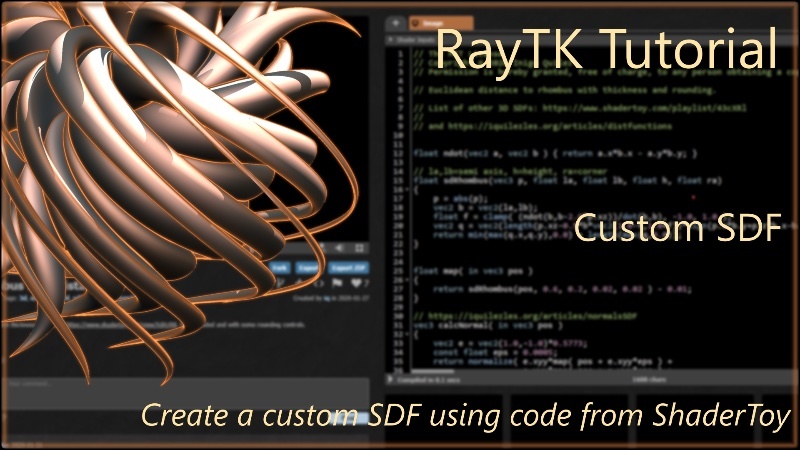 Cover image for RayTK Custom SDF Tutorial
