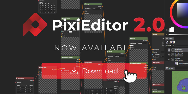 Cover image for PixiEditor 2.0 - a FOSS Universal 2D Graphics Editor is here!