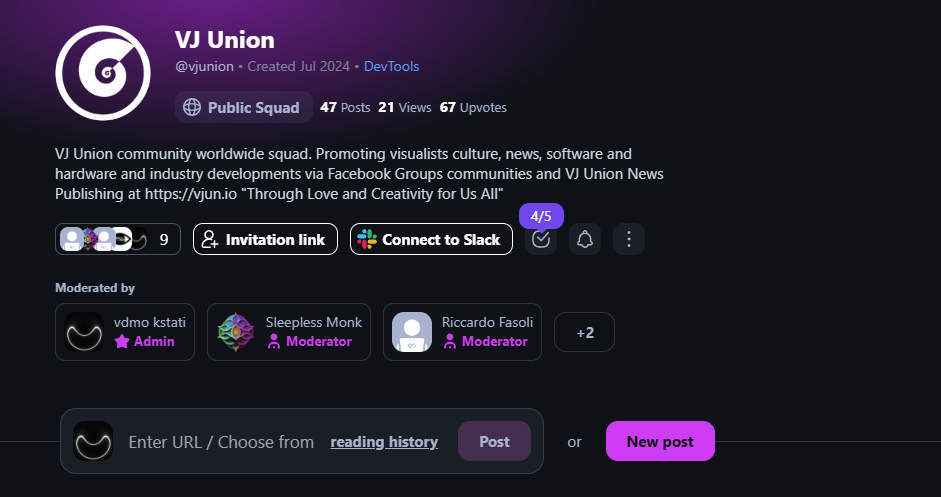 Cover image for VJ Union on Daily Dev is Public